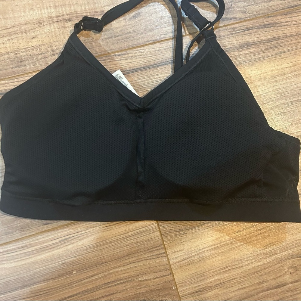 Nike Dri-FIT Black Mesh Swoosh Sports Bra Women’s XL - Picture 5 of 5